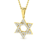 9ct Yellow Gold 0.34ct Lab Grown Diamond Religious Pendant