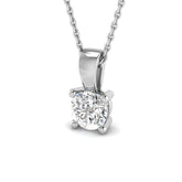18k White Gold 0.65ct Natural Diamond Solitaire Pendant