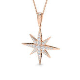 Star Diamond Pendant 0.5ct Gold & Platinum Necklace (Without Chain)