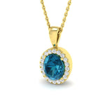 Ficus Multi Sapphire Pendant 2ct Gold (Without Chain )
