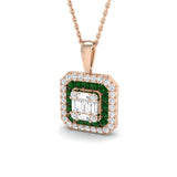 Fenny Emerald Pendant 0.75ct to 1ct Gold (Without Chain )
