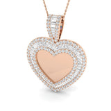 Flank Baguette Diamond Pendant 2.5ct Gold(Without Chain )