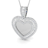 Flank Baguette Diamond Pendant 2.5ct Gold(Without Chain )