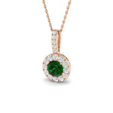 Flask Blue Sapphire Pendant 1ct to 1.25ct Gold (Without Chain )