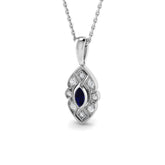 Escot Blue Sapphire Pendant 0.25ct Gold (Without Chain )