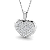 Heart Diamond Pendant 0.5ct Lab & Natural Diamond Without Chain