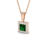 Fagot Emerald Pendant 0.5ct Gold (Without Chain )