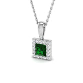 Fagot Emerald Pendant 0.5ct Gold (Without Chain )