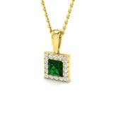 Fagot Emerald Pendant 0.5ct Gold (Without Chain )