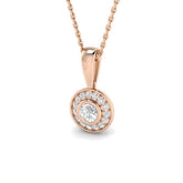 Halo Diamond Pendant 0.25ct Gold | Lab & Natural Options