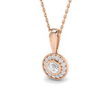 Halo Pendant 0.25ct Diamond Gold (Without Chain )
