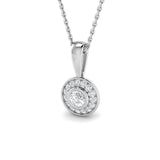 Halo Pendant 0.25ct Diamond Gold (Without Chain )