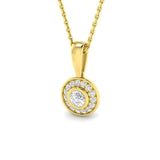 Halo Pendant 0.25ct Diamond Gold (Without Chain )
