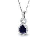 Blue Sapphire Pendant 1.25ct to 1.75ct Gold Without Chain