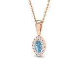Folio Aquamarine Pendant 0.33ct Gold(Without Chain )