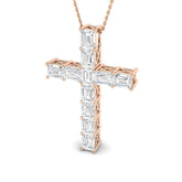 Cross Diamond Pendant Necklace 4.5–6ct- Without Chain