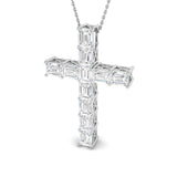 Forum Pendant Cross Diamond Necklace 4.5ct to 6ct Gold (Without Chain )