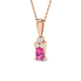 Pink Sapphire Diamond Pendant 0.5–1.5ct Gold – Lab-Grown & Natural