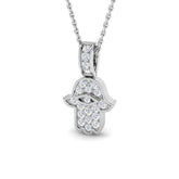 9ct White Gold 0.25ct Lab Grown Diamond Pendant - Religious