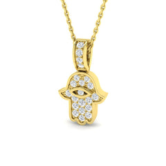 9ct Yellow Gold 0.25ct Lab Grown Diamond Religious Pendant