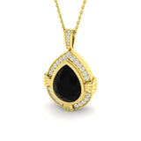 Froze Halo Diamond Pendant 5ct Gold(Without Chain )