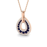 Gauze Blue Sapphire Pendant 0.75ct Gold(Without Chain )
