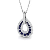 Gauze Blue Sapphire Pendant 0.75ct Gold(Without Chain )