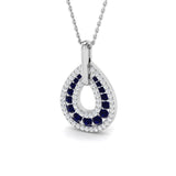 Gauze Blue Sapphire Pendant 0.75ct Gold(Without Chain )
