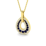 Gauze Blue Sapphire Pendant 0.75ct Gold(Without Chain )