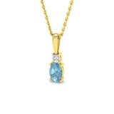 Gemmy Aquamarine Pendant 0.5ct to 1ct Gold (Without Chain )