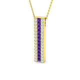 Glary Amethyst Pendant 1.25ct Gold (Without Chain )