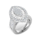 Lab-Grown Diamond Baguette & Round Brilliant Ring | 3ct