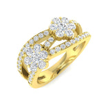 Double Cluster Diamond Ring 0.75ct | UK Hallmarked