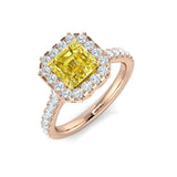 Diamond Asscher Engagement Ring | 2ct | Hallmarked Gold & Platinum