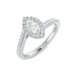 Marquise Cut Diamond Halo Engagement Ring | 0.50ct | Hallmarked Gold & Platinum