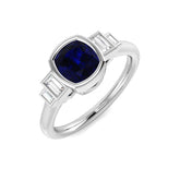 Diamond sikkob Blue Sapphire Ring | 1.25ct