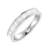 Baguette Diamond Half Eternity Ring | 1.75ct