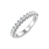 0.60Carat D-E/VS Lab Grown Diamond Half Eternity Wedding Ring 950 Platinum Ready To Ship