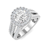 2.70Carat D-E/VS Lab Grown Diamond Halo Engagement Ring 950 Platinum Ready To Ship