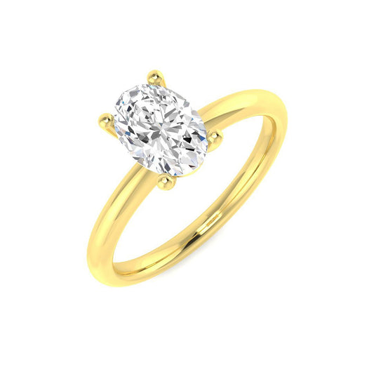 Diamond seebk Engagement Ring | 1ct | Hallmarked Gold & Platinum