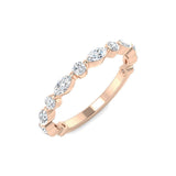 Marquise and Round Diamond Half Eternity Ring | 0.5ct