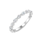 Marquise and Round Diamond Half Eternity Ring | 0.5ct
