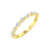 Marquise and Round Diamond Half Eternity Ring | 0.5ct