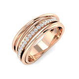 Stunning Triple Band Design Fancy Ring | 0.25ct | Hallmarked Gold & Platinum