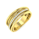 Stunning Triple Band Design Fancy Ring | 0.25ct | Hallmarked Gold & Platinum