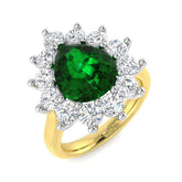 4.25Ct Lab Grown Diamond Ring in 9k Two Tone | Ring Size - M