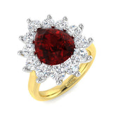 5.8Ct Lab Grown Diamond Ring in 9k Two Tone | Ring Size - M