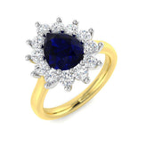 3.22Ct Lab Grown Diamond Ring in 9k Yellow Gold | Ring Size - M
