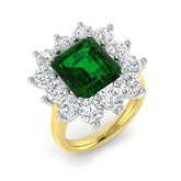 7.23Ct Lab Grown Diamond Ring in 9k Yellow Gold | Ring Size - M