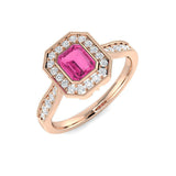 Milgrain Halo Ring
